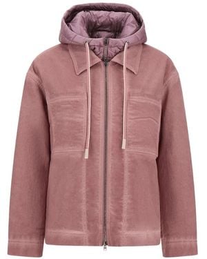Herno Ultralight Jeansjacke Mit Wattiertem Detail - Pink