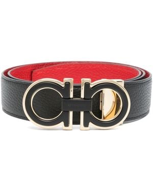 Ferragamo Gancini Reversible Belt - Red