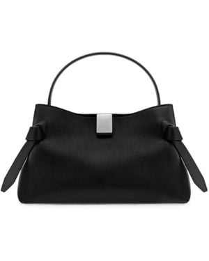 Yuzefi Mini Gyoza Leather Tote Bag - Black