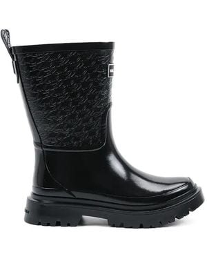 KARL LAGERFELD Bottes À Logo Embossé - Black