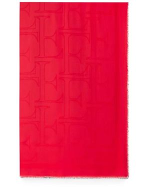 Elisabetta Franchi Viscose And Modal Foulard Scarf - Red