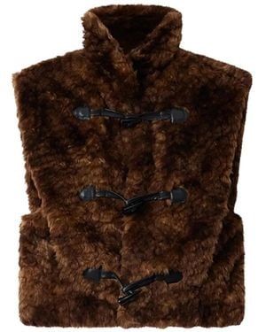 Isabel Marant Faux-Fur Duffle Vest - Brown