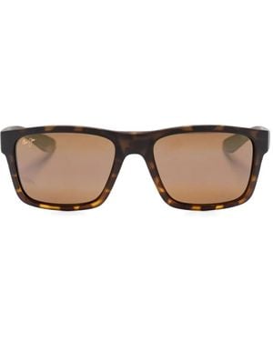 Maui Jim Zonnebril Met Rechthoekig Montuur - Bruin