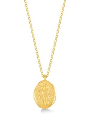Dower & Hall 9K yellow gold St Christopher Talisman necklace - Metálico