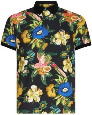 Etro フローラル ポロシャツ - ブルー