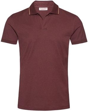 Orlebar Brown Felix Tipping Short-Sleeve Polo Shirt - Red