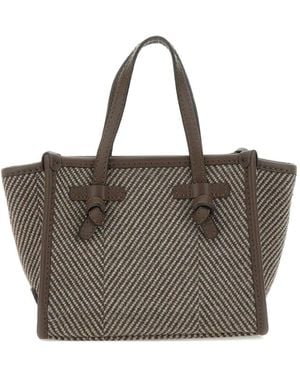 MARCELLA CLUB Leather Tote Bag - Grey