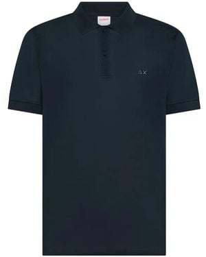 Sun 68 Polo Con Logo Bordado - Azul