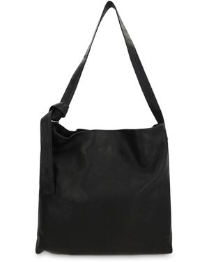 Ann Demeulemeester Schultertasche aus Leder - Schwarz