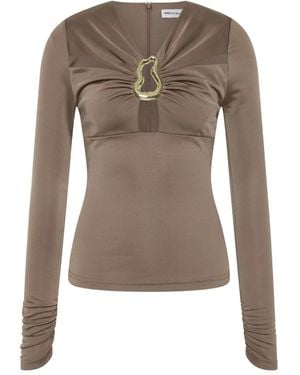 Rebecca Vallance Bluse Mit Schlüssellochausschnitt - Braun