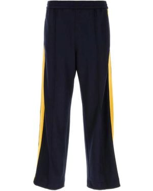 1989 STUDIO Striped-Detail Tack Pants - Blue