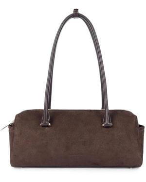 Lancaster Rectangle Suede Shoulder Bag - Brown