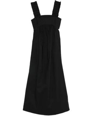 Liu Jo Ruffled-Sleeve Maxi Dress - Black