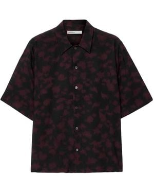 AllSaints Leo Leopard-Print Oversized Shirt - Black