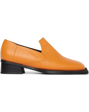 Ninamounah Mocasines De Piel Con Tacón De 40 Mm - Naranja