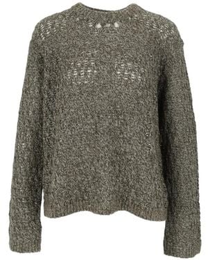 ELEH Sequin-Embellished Open-Knit Jumper - Green