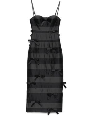 Markgong Bow-Detailing Dress - Black