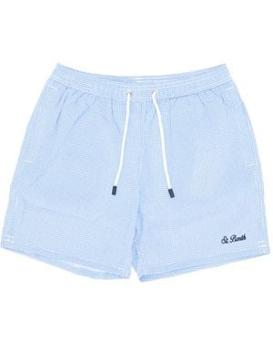 MC2 Saint Barth Gingham Swim Shorts - Blue