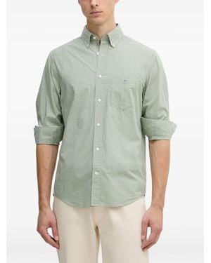 GANT Gingham-Check Button-Down Shirt - Green