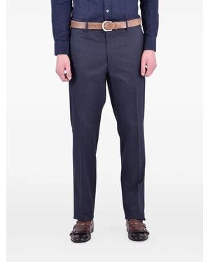 Dell'Oglio Tailored Gabardine Trousers - Blue