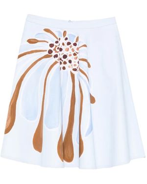 Dorothee Schumacher Floral-Print Flared Midi Skirt - White