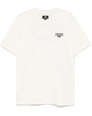 Converse T-Shirt Mit Logo-Print - Weiß