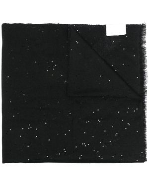 Brunello Cucinelli Bufanda Con Lentejuelas - Negro