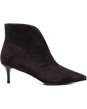 SERGIO MORETTI FIRENZE Suede Ankle Boots - Black
