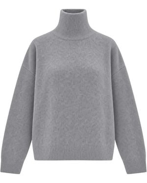 Liu Jo Brushed Wool Turtleneck - Gray