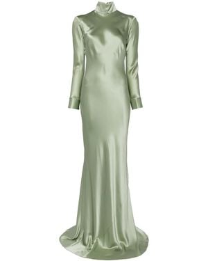 Michelle Mason Vestido De Fiesta De Seda - Verde