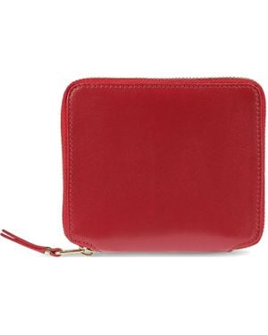 Comme des Garçons Zip-Around Leather Wallet - Red