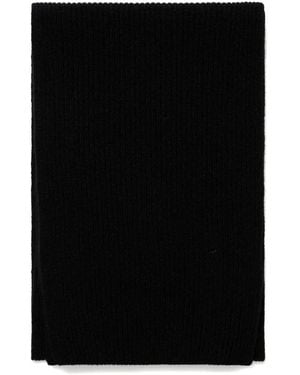 Sunspel Ribbed-Knit Scarf - Black