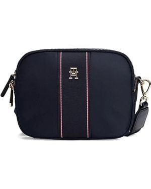 Tommy Hilfiger Striped-Detail Cross Body Bag - Blue
