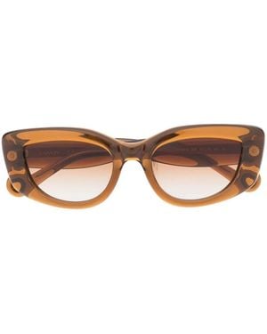 Lanvin Engraved-Logo Tinted Sunglasses - Brown
