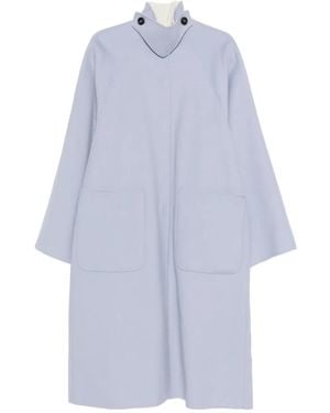 Sportmax Button Pockets Coat - Blue