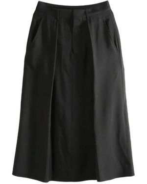 Ann Demeulemeester Yura Pleated-Front Skirt - Black