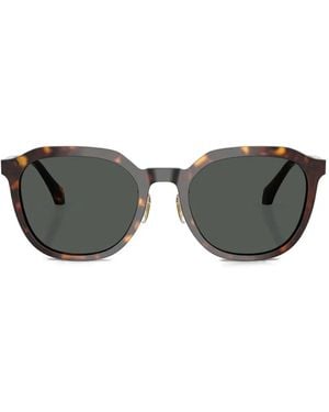 Versace Tortoiseshell Round-Frame Sunglasses - Grey