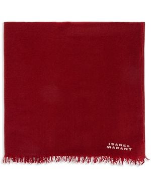 Isabel Marant Fringed Cashmere Scarf - Red