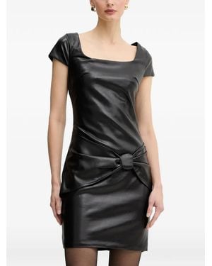 Guess Knot Short-Sleeve Mini Dress - Black