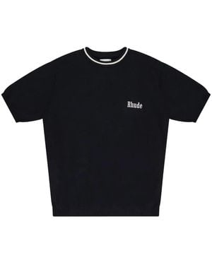 Rhude T-Shirt À Détail De Logo - Black