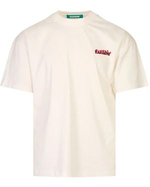 Barrow T-Shirt Met Logo-Print En Grafische Print - Wit