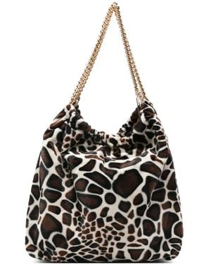 La Milanesa Fabiola Giraffe-Print Tote Bag - Black
