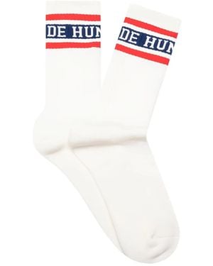 Human Made Stripe-Logo Socks - White