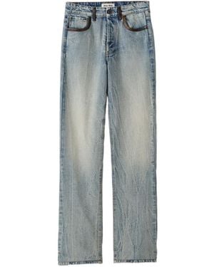 Miu Miu Vaqueros con bolsillos de parches - Azul