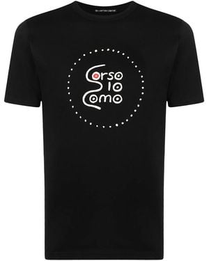 10 Corso Como Logo-Print Short-Sleeved T-Shirt - Black