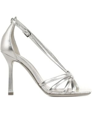 Ninalilou 90Mm Leather Ankle-Strap Sandals - White