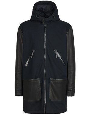 Giuseppe Zanotti Waylen フーデッドコート - ブルー