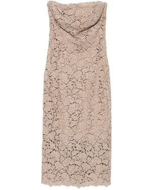 Ermanno Scervino Floral-Lace Mini Dress - Natural