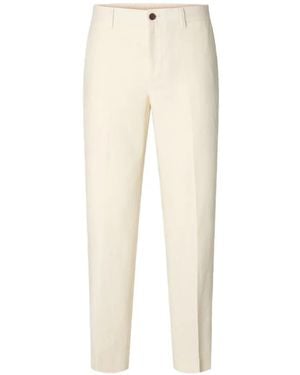 SELECTED Rafa Pleated Trousers - White