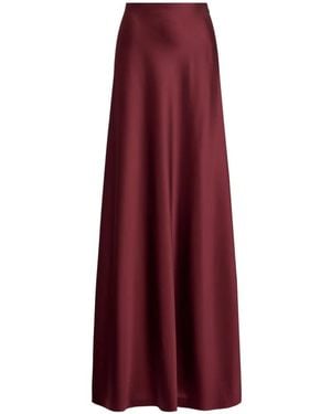 Ralph Lauren Falda Larga Masina De Satén - Morado